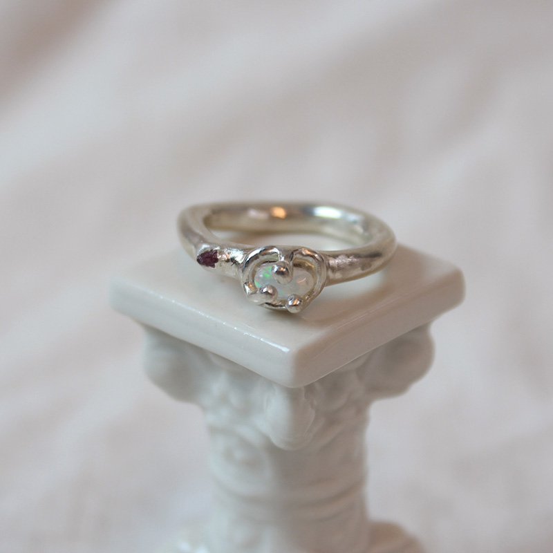 [only] Opal corwn remind ring(3types)오팔 크라운 리마인드 반지